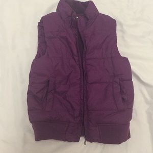 Pre-owned purple puffer vest 12-18mo